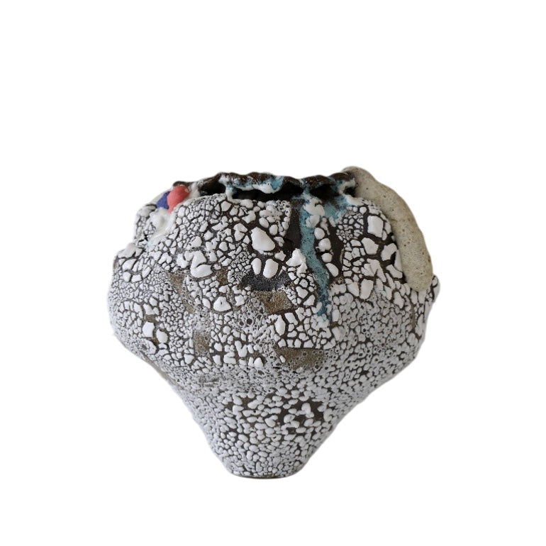 Crackle Glaze Ceramic Moon Jar