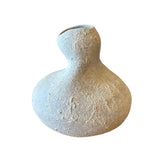 Abstract Sculptural Vase in Unglazed White Clay